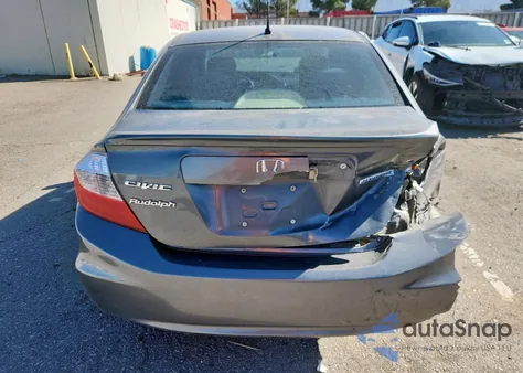 2012 Honda Civic Hybrid from USA, damaged, VIN JHMFB4F23CS009660
